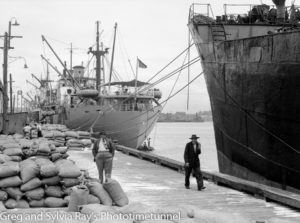 Newcastle waterfront on January 13, 1947.