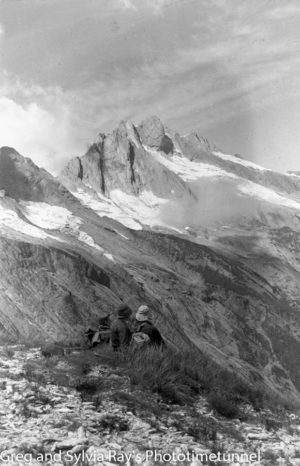 Australian lawyer Marie Byles’ expedition to the New Zealand alpine country in 1935. Mt Query or Mt Doubtful from the Mahitahi Valley.