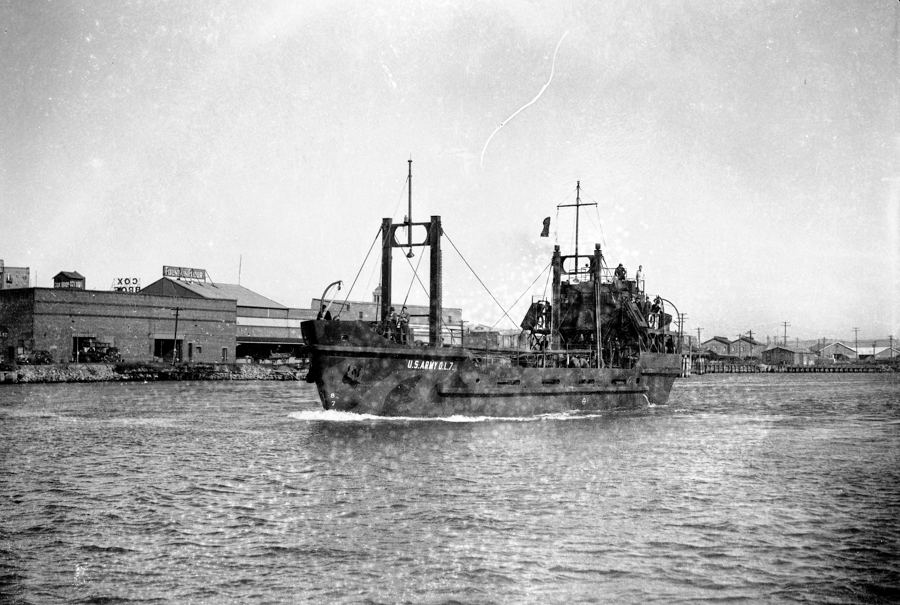 US Army boats, built by Newcastle State Dockyard, NSW, undergoing
