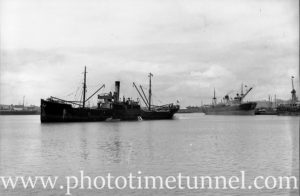 Shipping in Newcastle Harbour, July 1935.