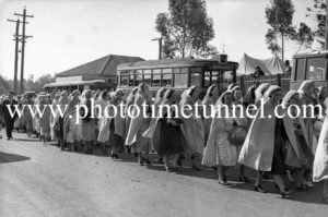 Rosary Sunday Catholic Church procession in Newcastle, NSW, October 4, 1936.