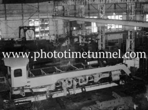 Building locomotive at Cardiff Railway Workshops, NSW, May 8, 1945 (1).