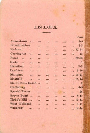 Newcastle and Maitland tramways timetable, 1912. Official NSW Government timetable. (PDF download)