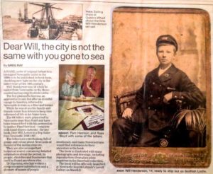 “Dear Will”: Letters to a boy sailor from Newcastle, 1896-1897. By Pamela B. Harrison. New book.