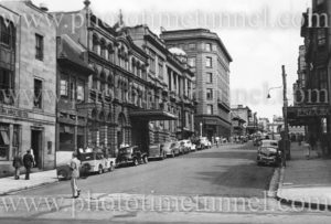 Bolton Street, Newcastle, NSW, from the Scott Street intersection, circa 1950s.