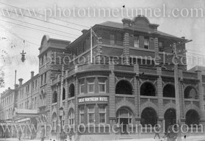 Great Northern Hotel, corner of Scott and Watt Streets, Newcastle, NSW, circa 1910.