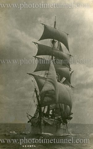 Sailing ship Ysabel, circa 1910.