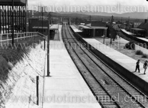 Cockle Creek railway station, Lake Macquarie (Newcastle), NSW, February 25, 1957. (2)