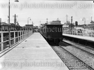 Cockle Creek railway station, Lake Macquarie (Newcastle), NSW, February 25, 1957. (3)