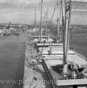 View of Newcastle waterfront (NSW) from the wheat carrier Rythme in 1967. (3)