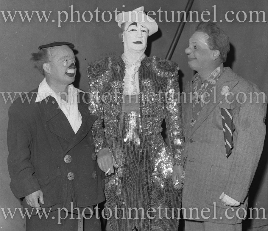 Clowns with Bullen’s Circus, 1961.
