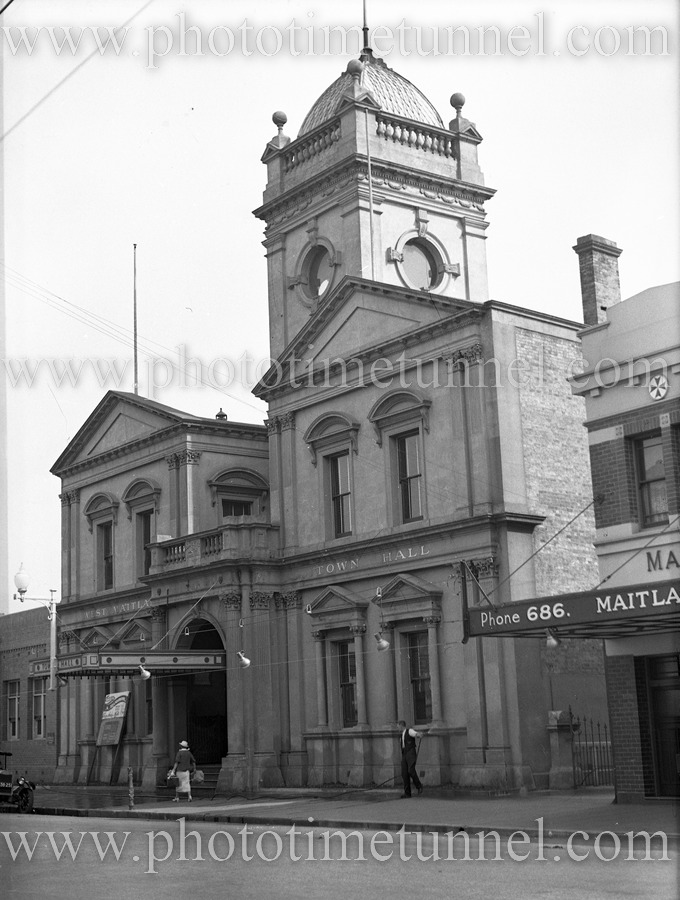Maitland Town Hall, NSW, circa 1930s.