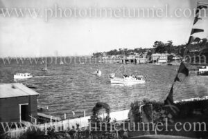 At Belmont during season opening of Lake Macquarie Yacht Club, October 19, 1935.