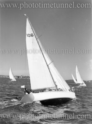 Yachts participating in Lake Macquarie Yacht Club’s Easter Regatta, April 18, 1960. (4)