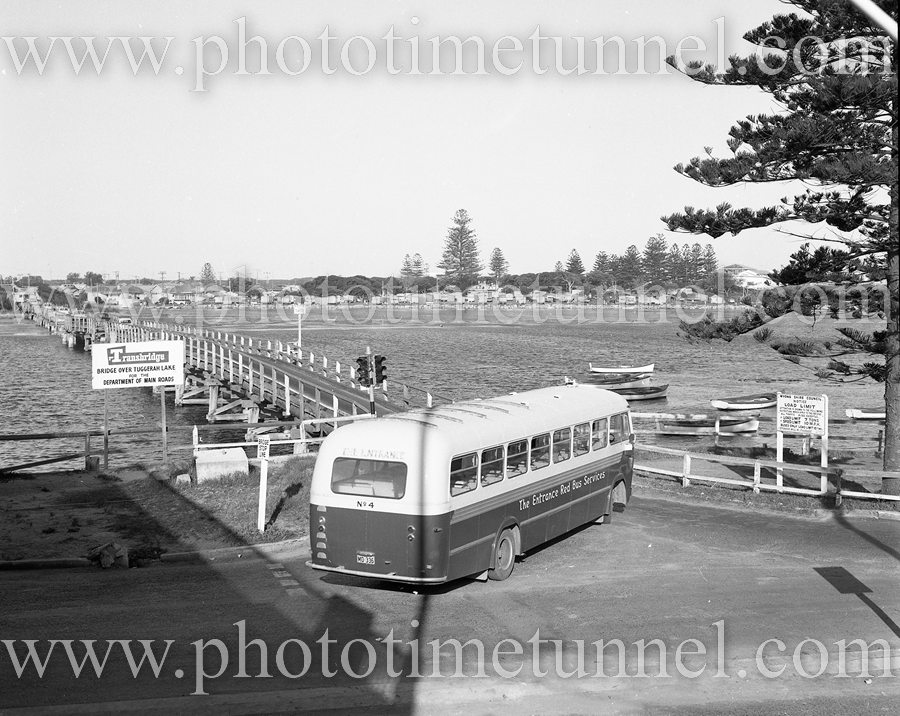 Old wooden bridge at The Entrance, NSW, December 19, 1968. - Photo Time ...