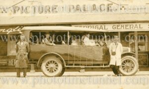 Outside Terrigal Picture Palace, NSW Central Coast, circa 1920s